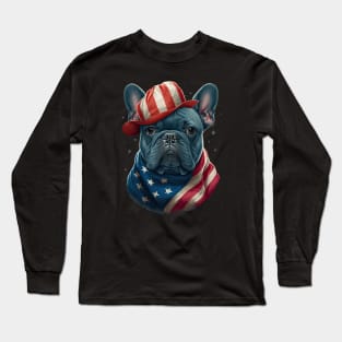 French Bulldog 4th of July Long Sleeve T-Shirt